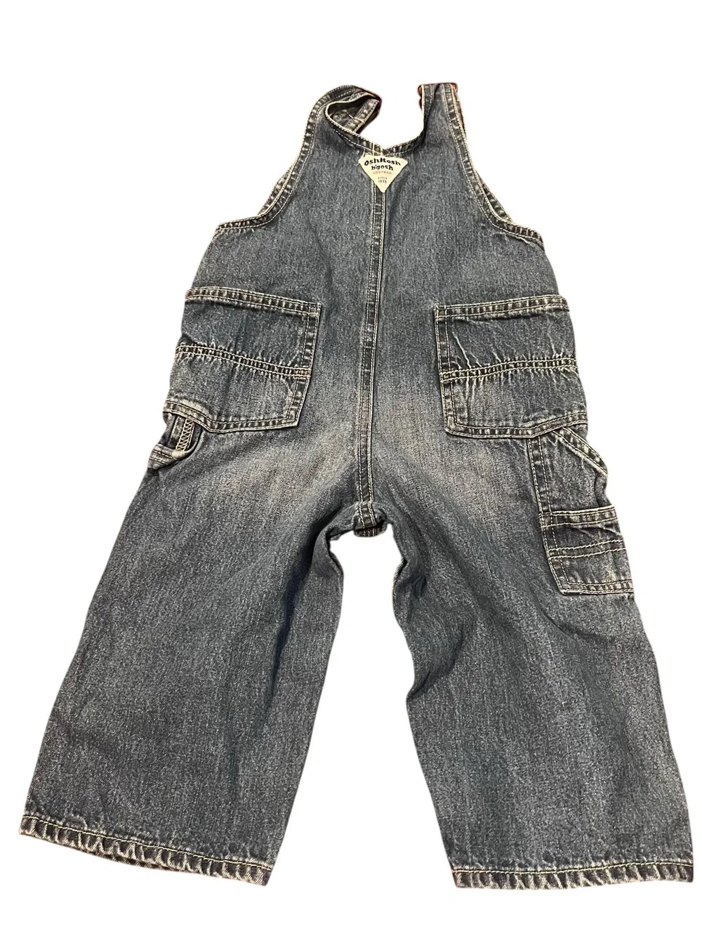 Oshkosh Bgosh Classic Denim Overalls Vestbak Pants Size 18 Months Baby Toddler